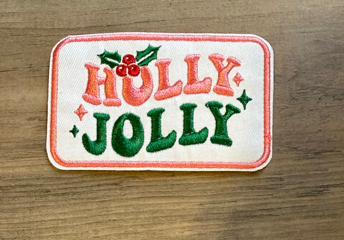 Holly Jolly Rectangle Patch
