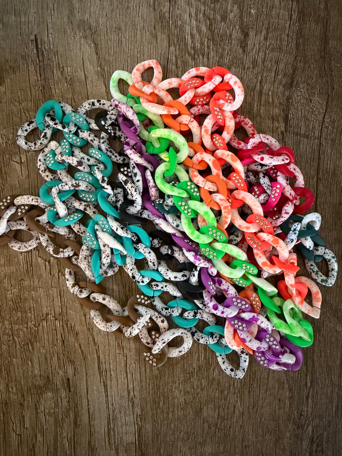 Splatter and Rhinestone Chains