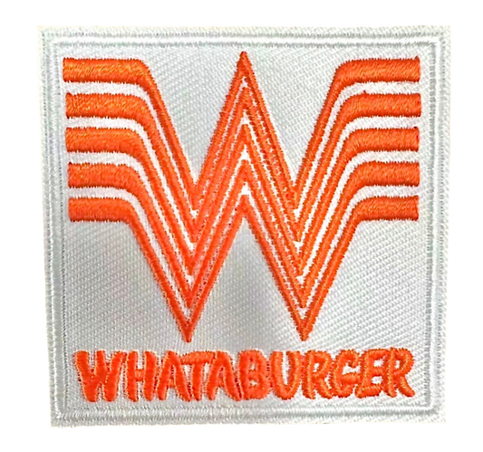 WHATABURGER Patch Iron On Ready Brand New Fast Food Drive Thru Costume Uniform Employee Novelty Halloween Christmas