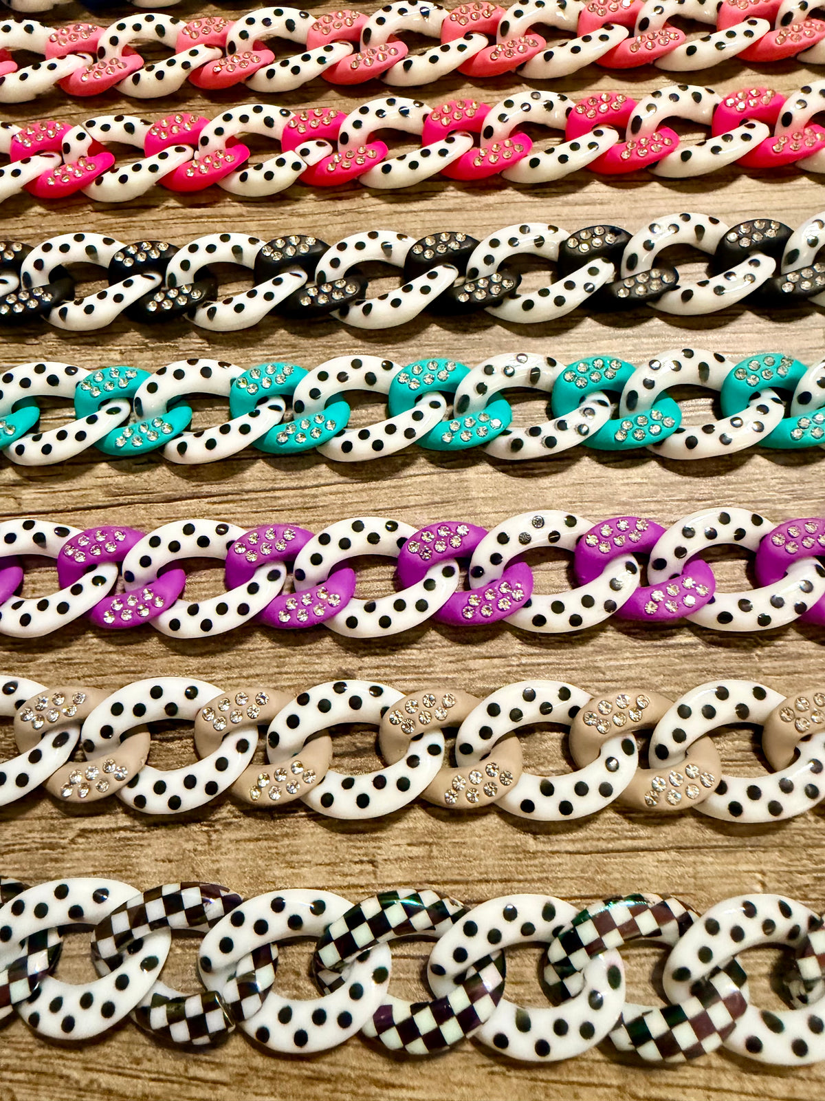 Polka Dot and Rhinestone Chains