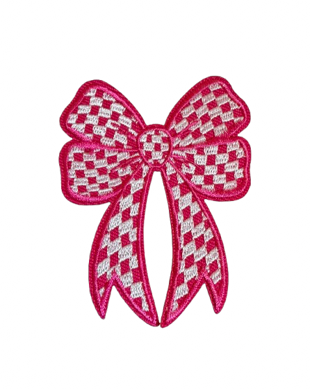 Checkered Double Bow Patch 13vw