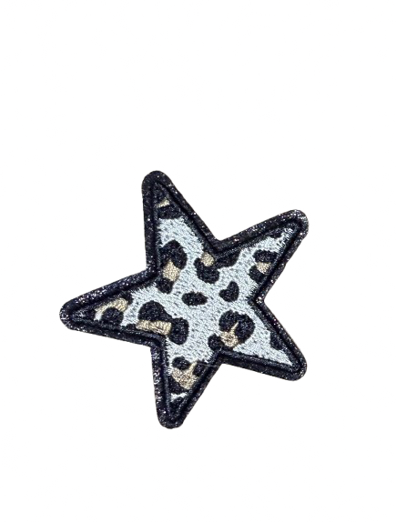 Glitter Leopard Star Patch 14s