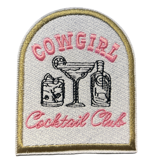 Cowgirl Cocktail Club Embroidered Patch