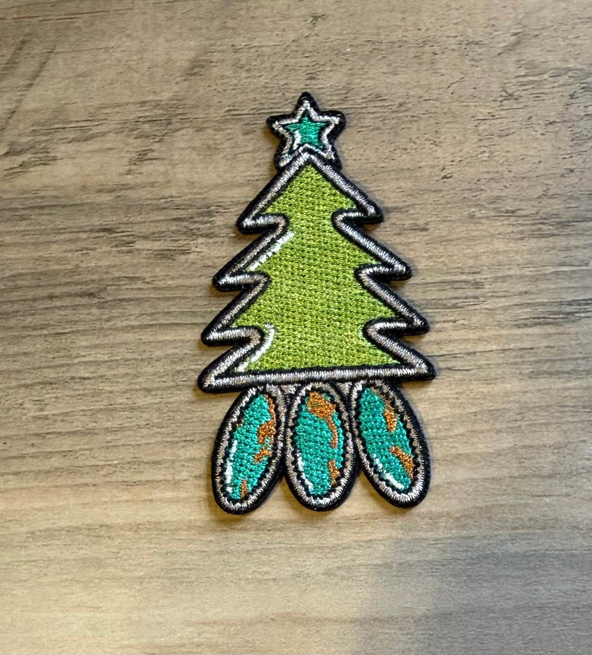 Christmas Tree Turquoise Patch