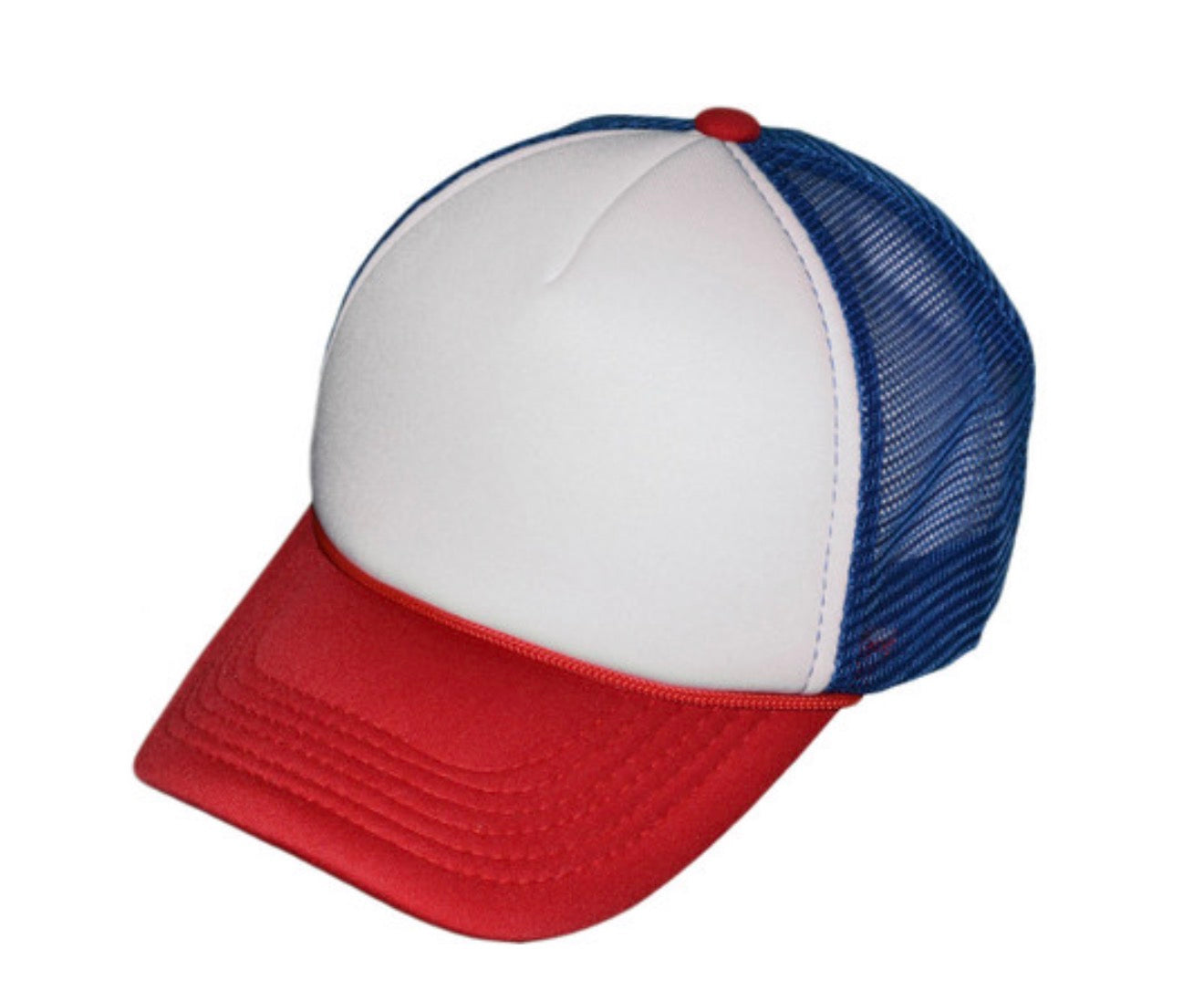 Red, White and Royal Mid Profile Foam Trucker Hat