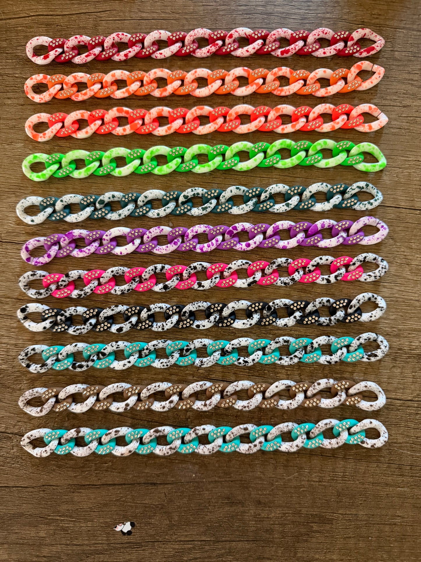 Splatter and Rhinestone Chains