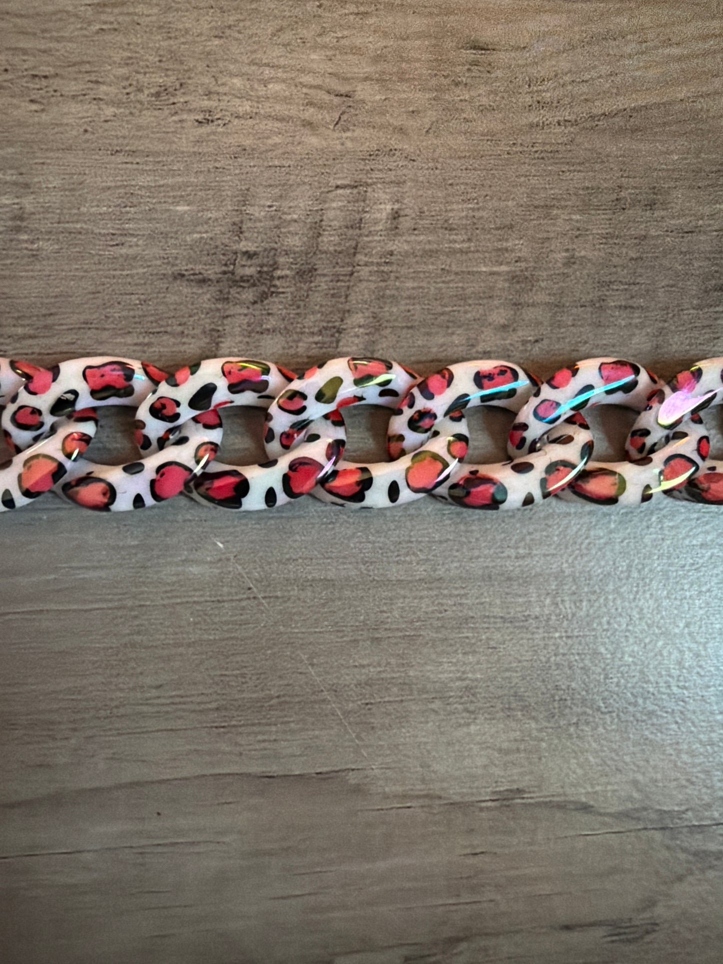 Colored Leopard Chains / Checkered and Rhinestone