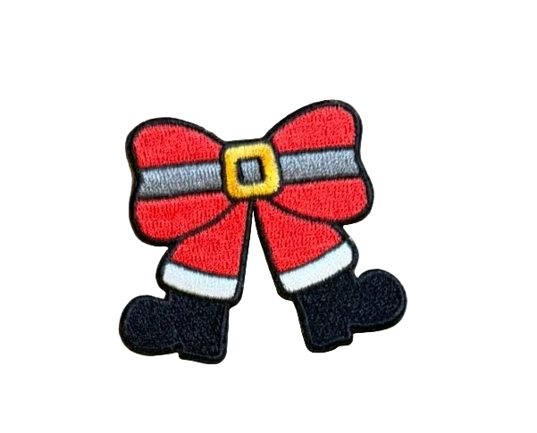 Santa Boots Bow Patch