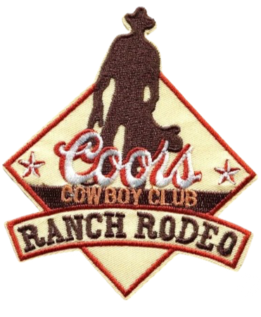 COORS RANCH RODEO Cowboy Club Beer Patch Iron On Ready 2 sizes