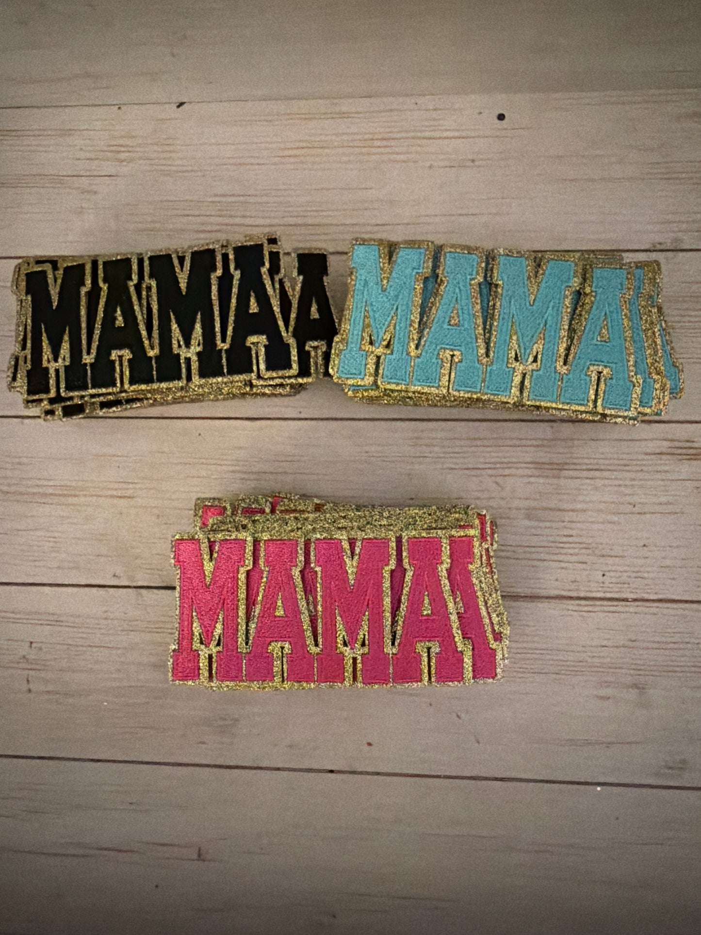 Mama Gold glitter Patch