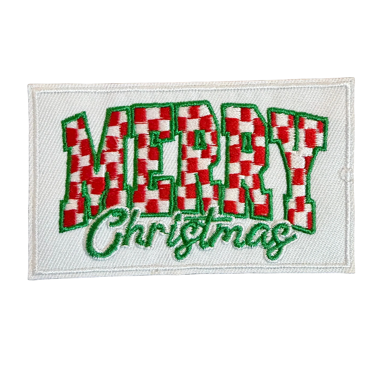 Checkered Merry Christmas Patch