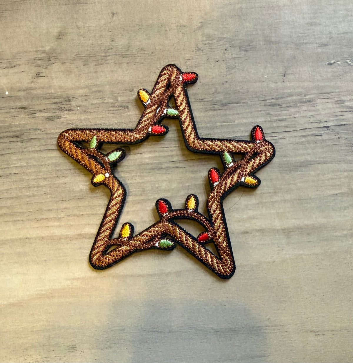 Rope Star Christmas Lights Patch