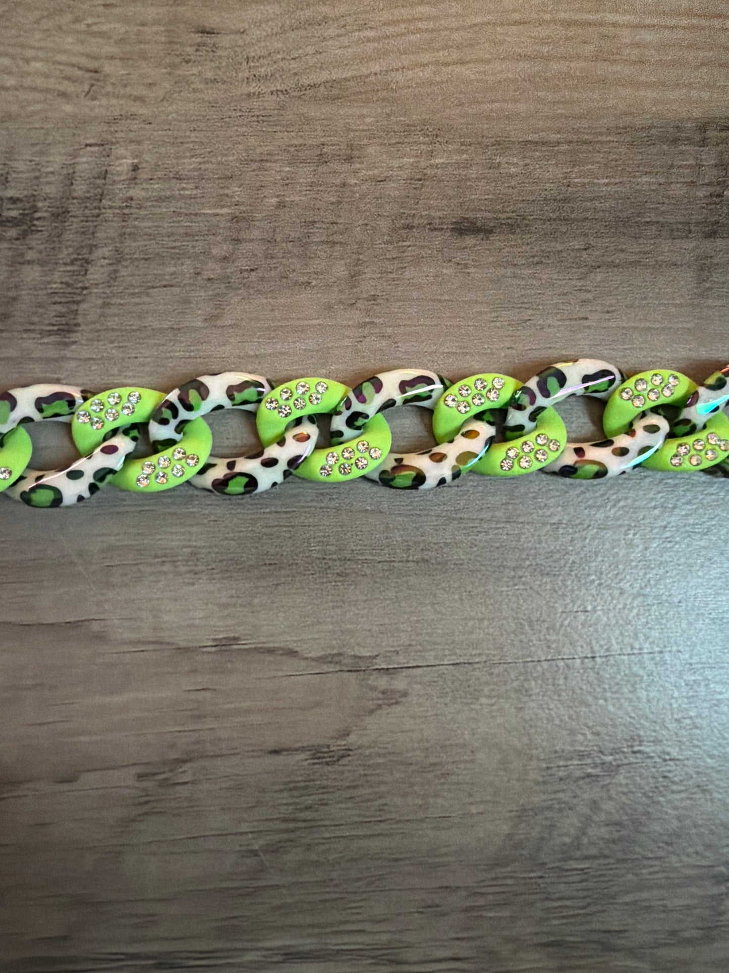 Colored Leopard Chains / Checkered and Rhinestone