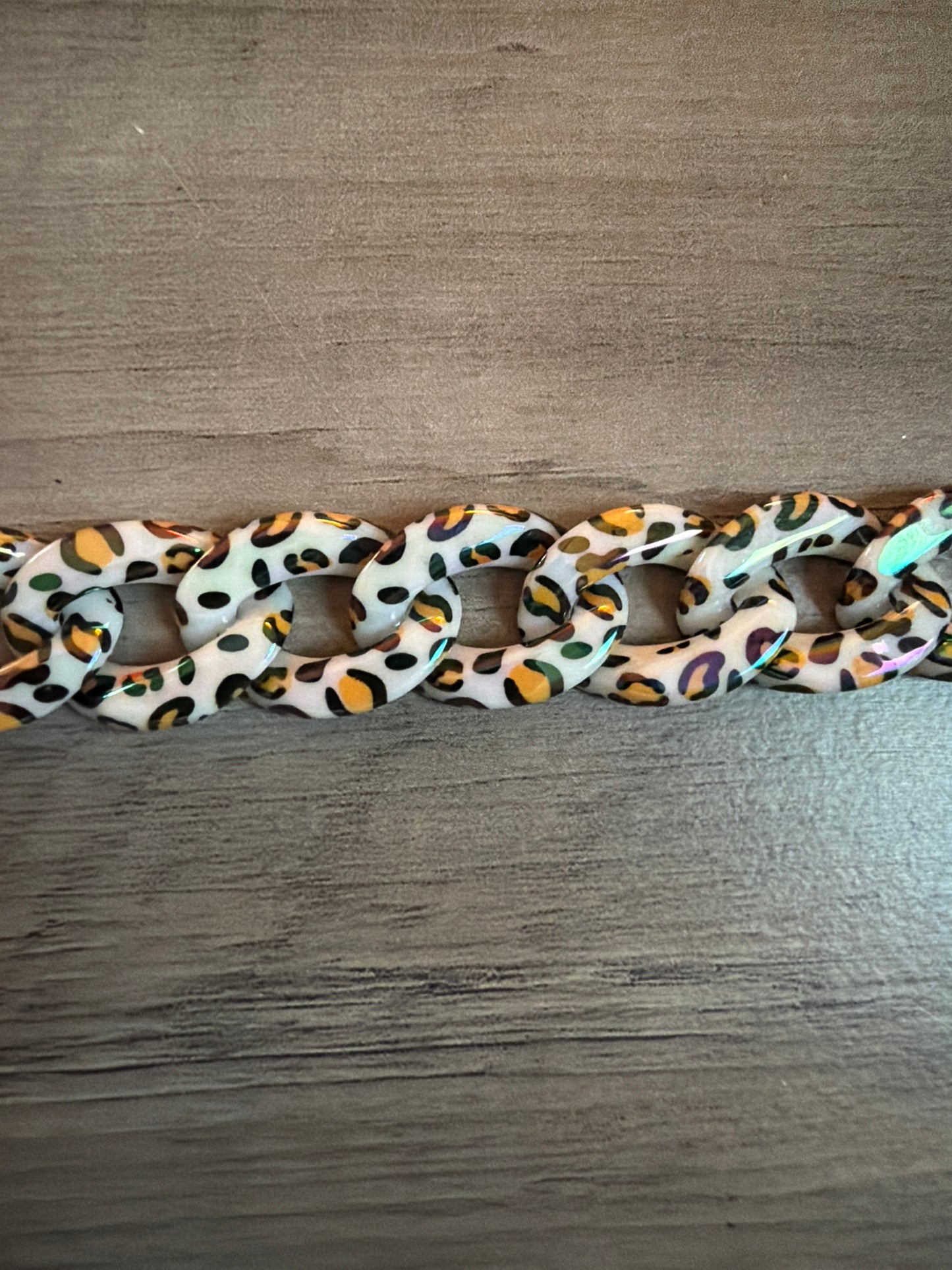Colored Leopard Chains / Checkered and Rhinestone