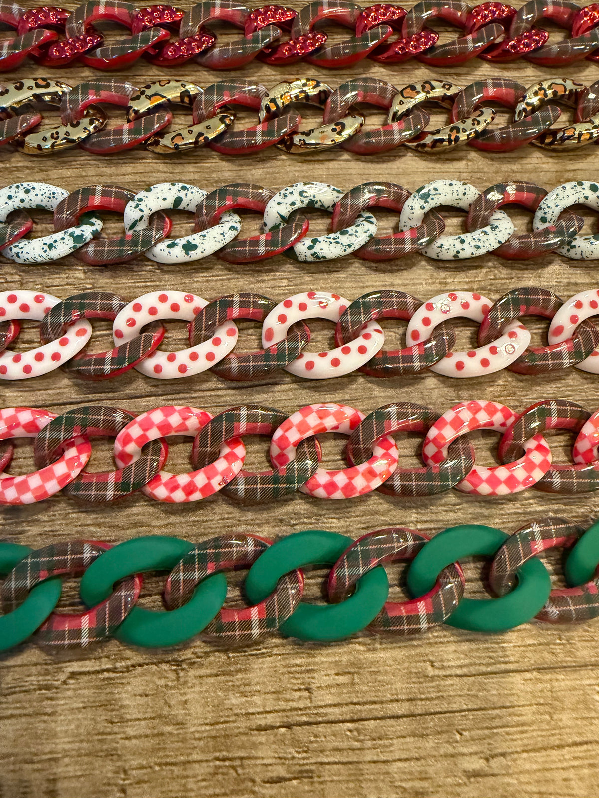 Red & Green Plaid Chains