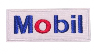 Mobil Embroidered Iron on Patch