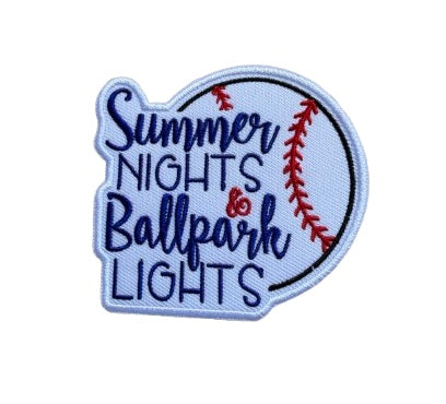 Summer Nights & Ballpark Lights Baseball Patch
