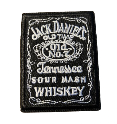 Jack Daniels Sour Mash Whiskey Iron On Patch Embroidered