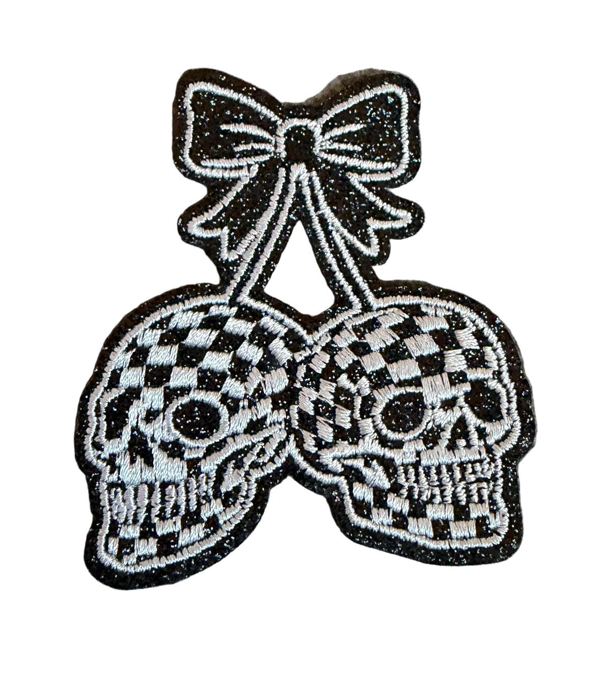 Checkered Skull Cherries Patch