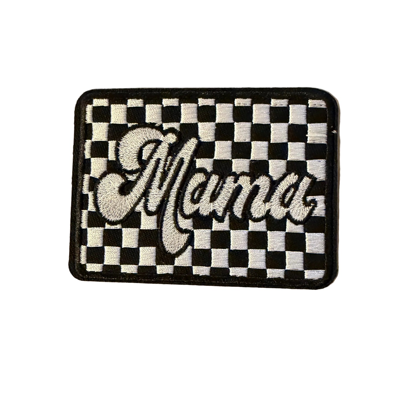 Mama B/W Checkered Patch 1d