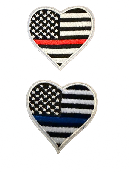 Thin Line Heart Patch 15x
