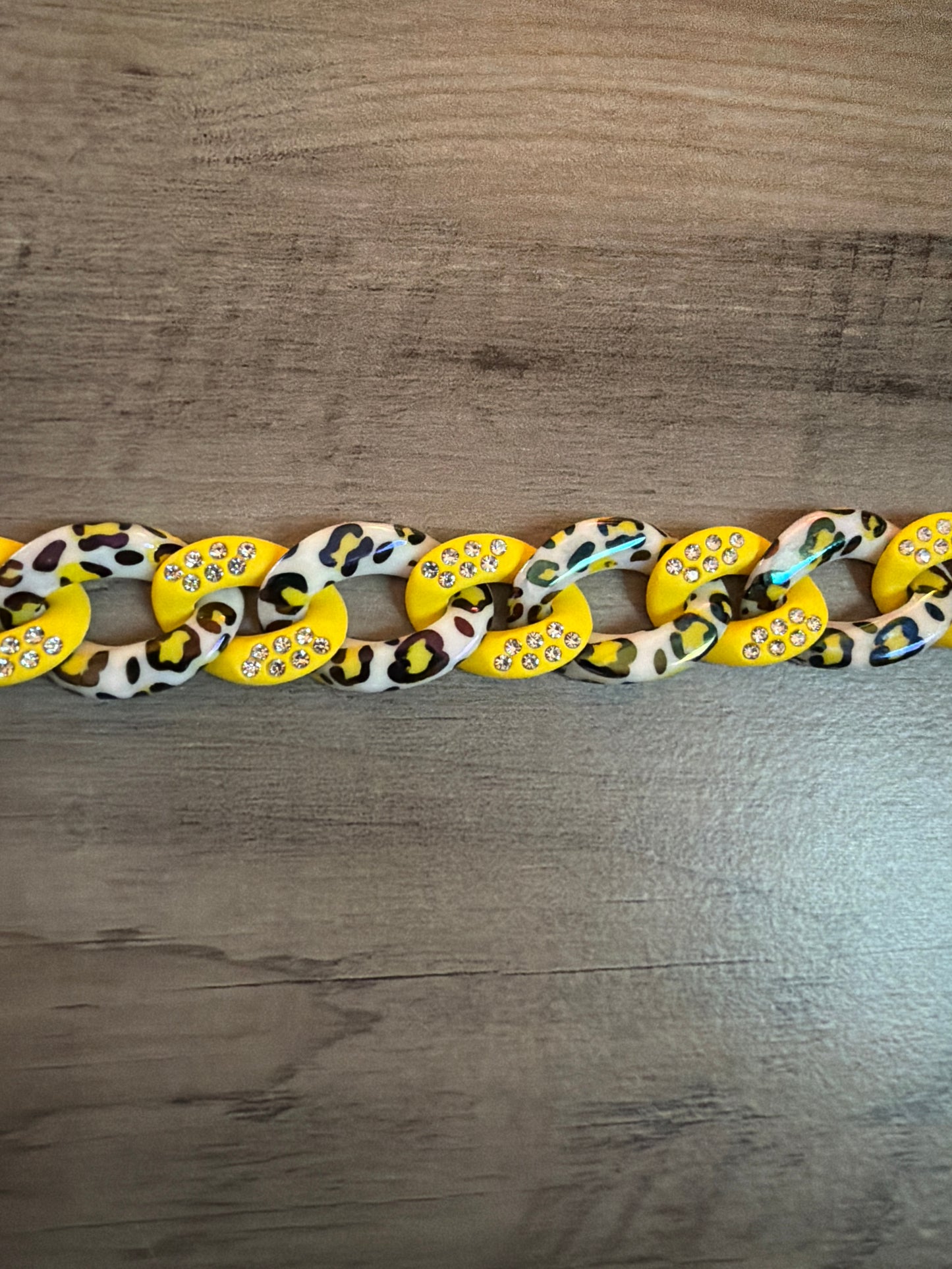 Colored Leopard Chains / Checkered and Rhinestone