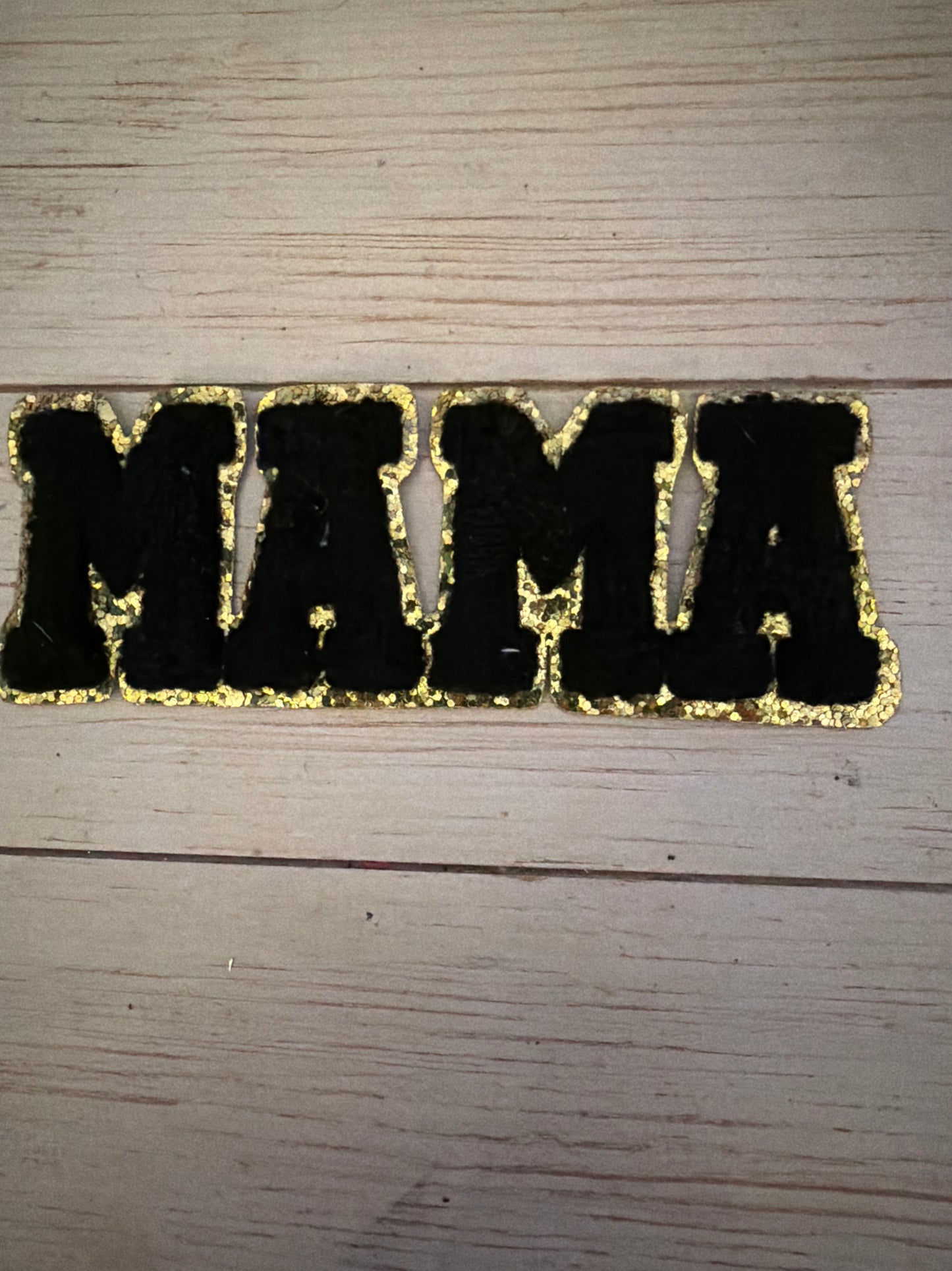 Mama Gold glitter Chenelle patch