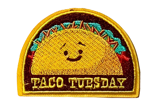 TACO TUESAY Patch Iron On Ready Taco Patch Brand New Embroidered Can Also Sew On - Mexican Food Salsa Burrito