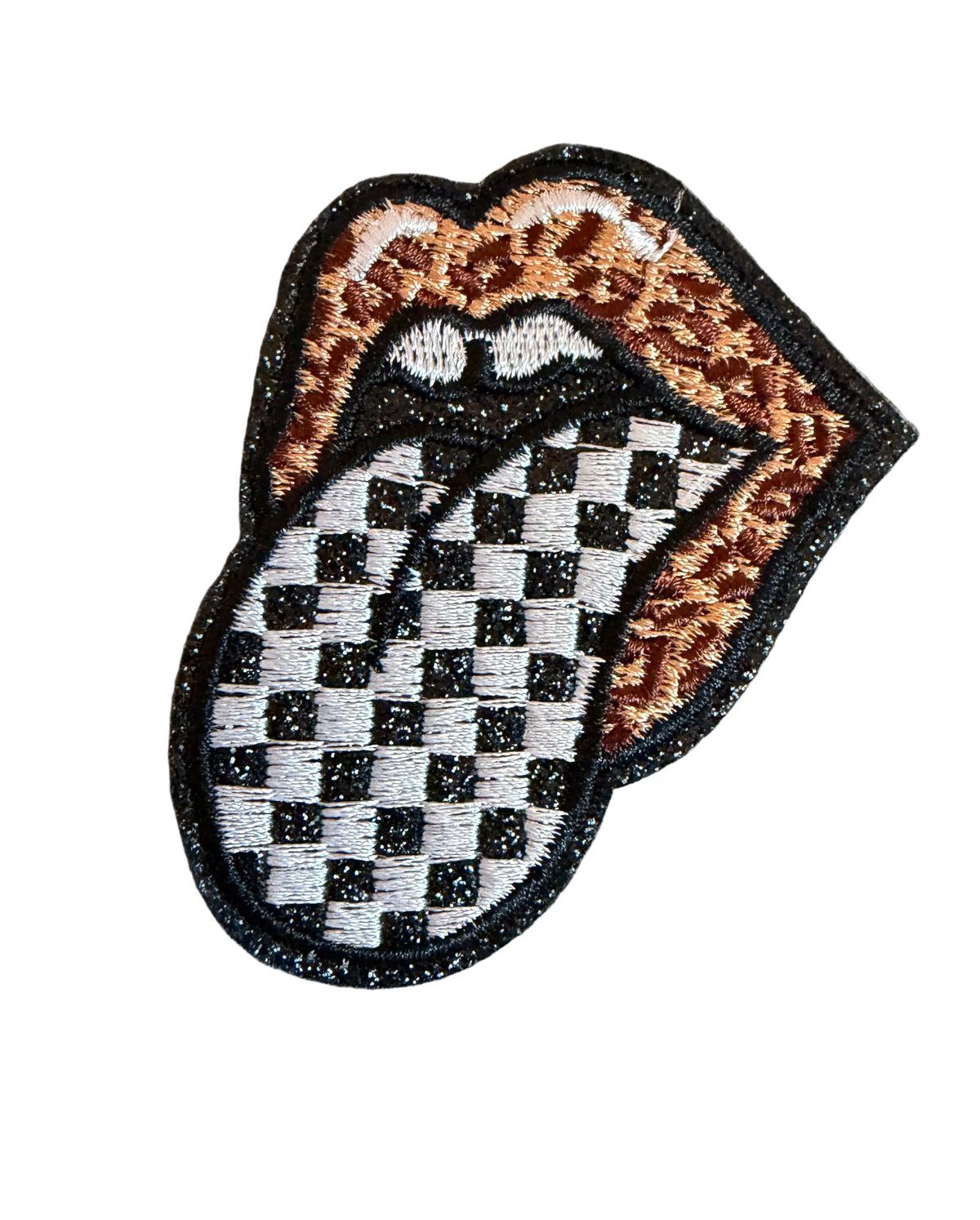 Checkered and Leopard Stones Tongue Patch