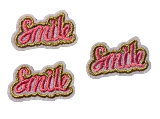 Smile Patch Lot of 3 Iron On Ready Patch  Embroidered Filler Patch Hat Bar Paych Happy Face