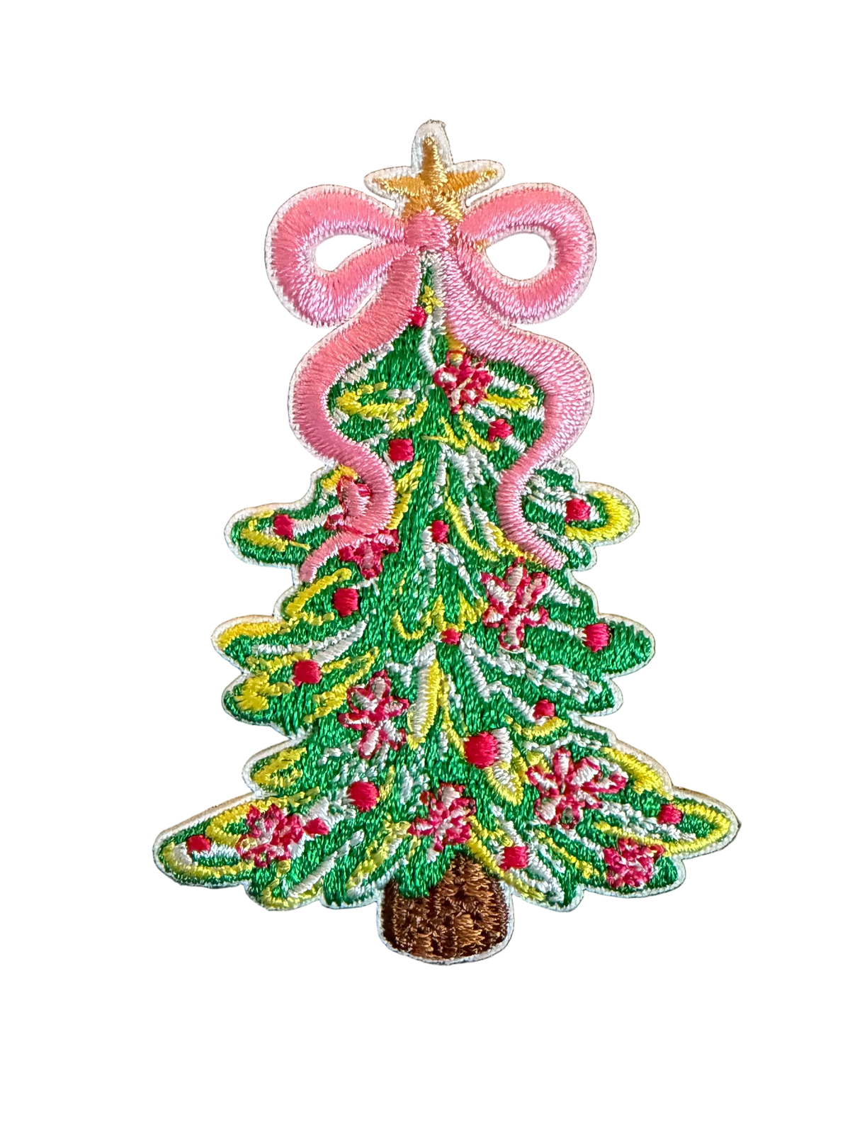 Green and Pink Christmas Tree Patch