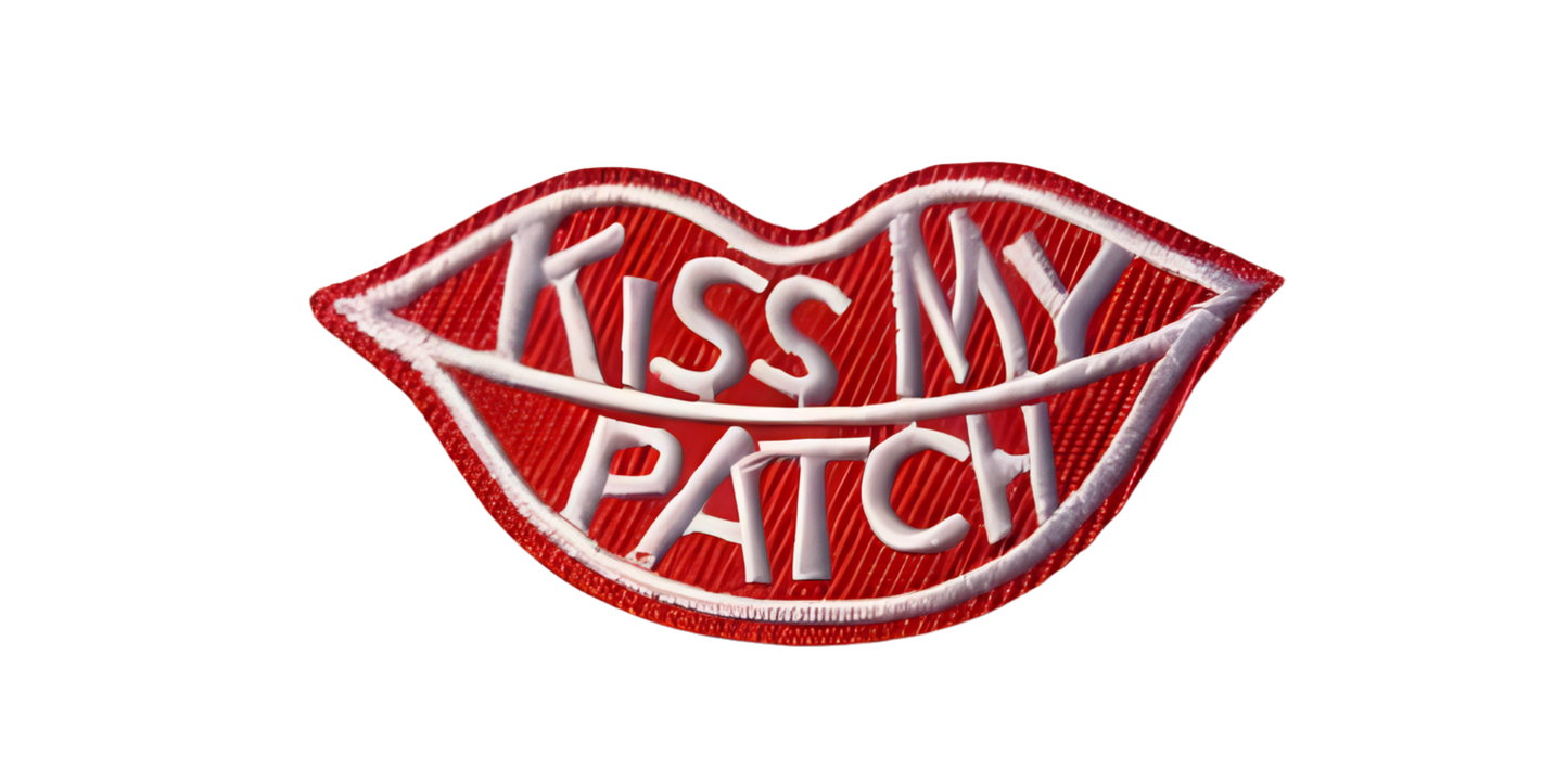 Kiss My Patch Iron On Hat Bar Filler Patch Kiss Kissing Love Lipstick Smooch