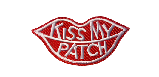 Kiss My Patch Iron On Hat Bar Filler Patch Kiss Kissing Love Lipstick Smooch