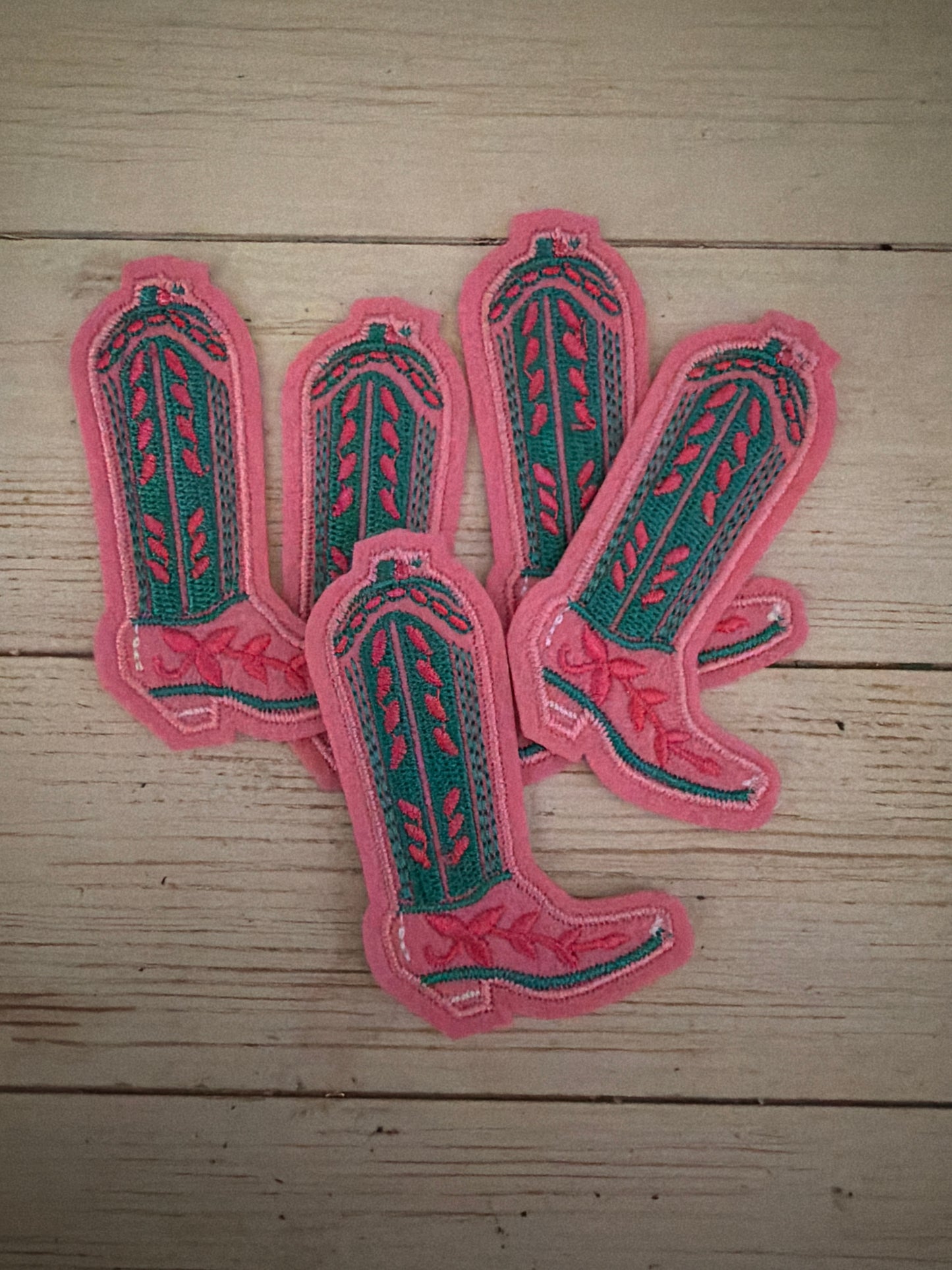 Pink and turquoise cowboy Boot