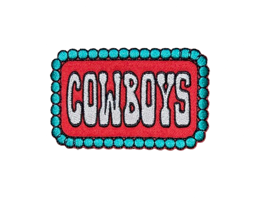 Cowboys Red and Teal Patch 14b