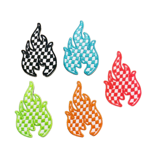 Checkered Flames Patch