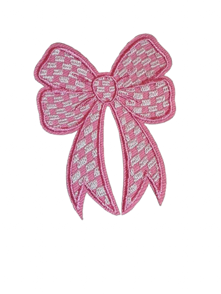 Checkered Double Bow Patch 13vw