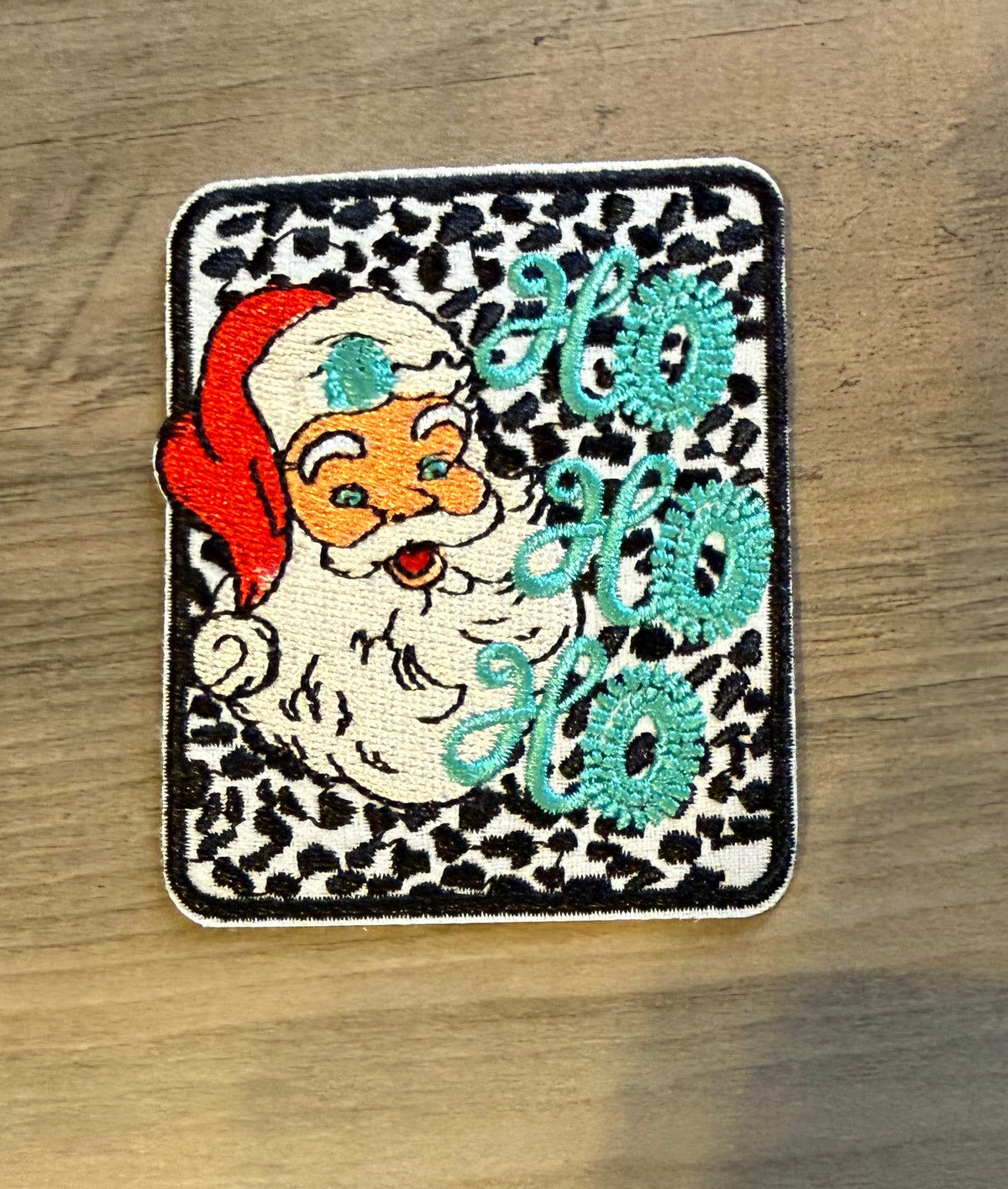 Santa Ho Ho Ho Turquoise Patch