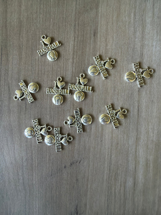 I Love Baseball Charm Lot (Copy)