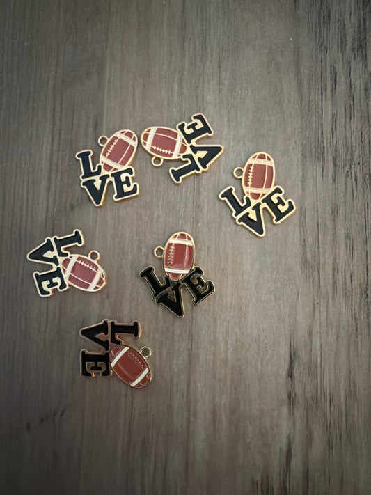 Love Football Charm Lot