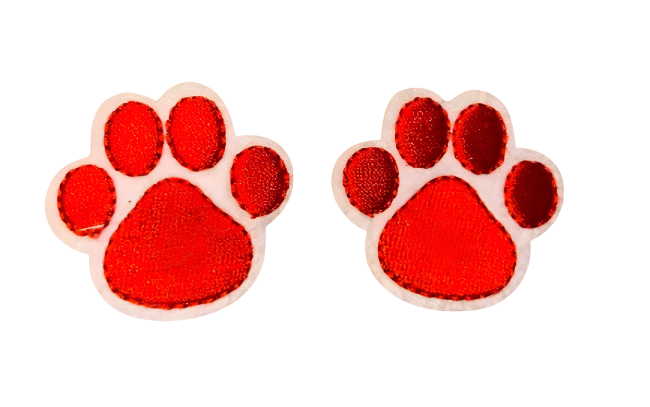 Dog Paw (2) Patch Iron On Embroidered Patch Hat Bar Filler Patch Puppy Pet