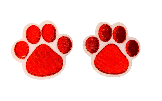 Dog Paw (2) Patch Iron On Embroidered Patch Hat Bar Filler Patch Puppy Pet