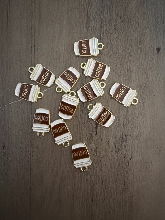 Coffee cup metal Charm Lot