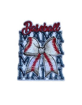 Baseball Mama 3 Bow Patch