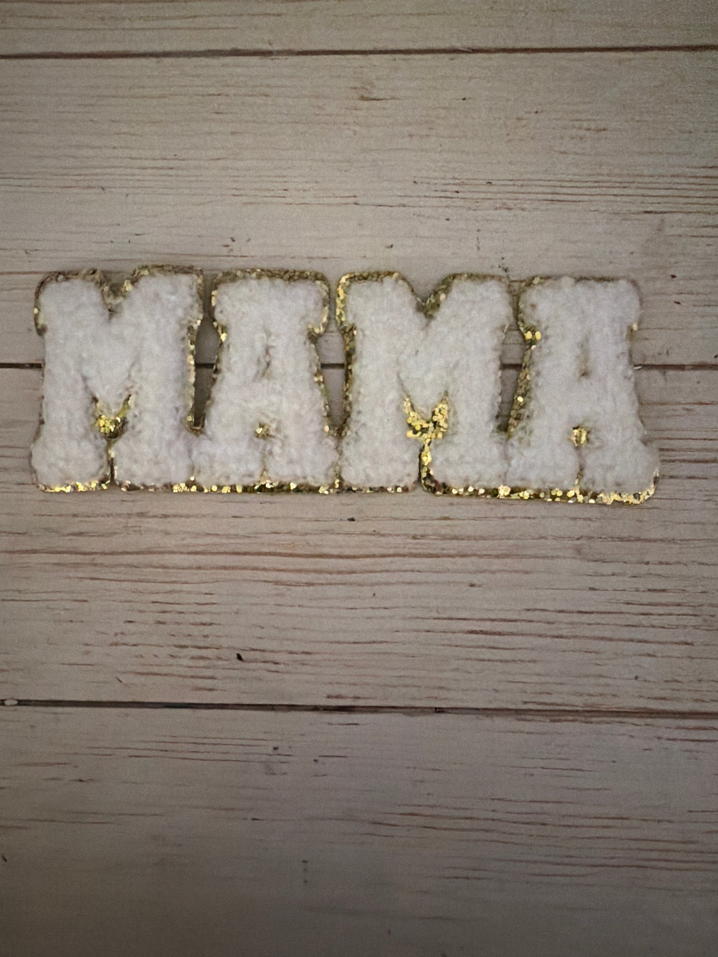 Mama Gold glitter Chenelle patch