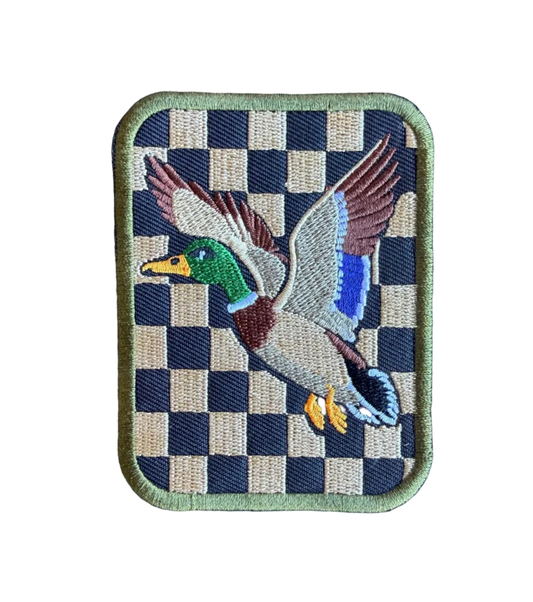 Checkered Mallard Duck Patch