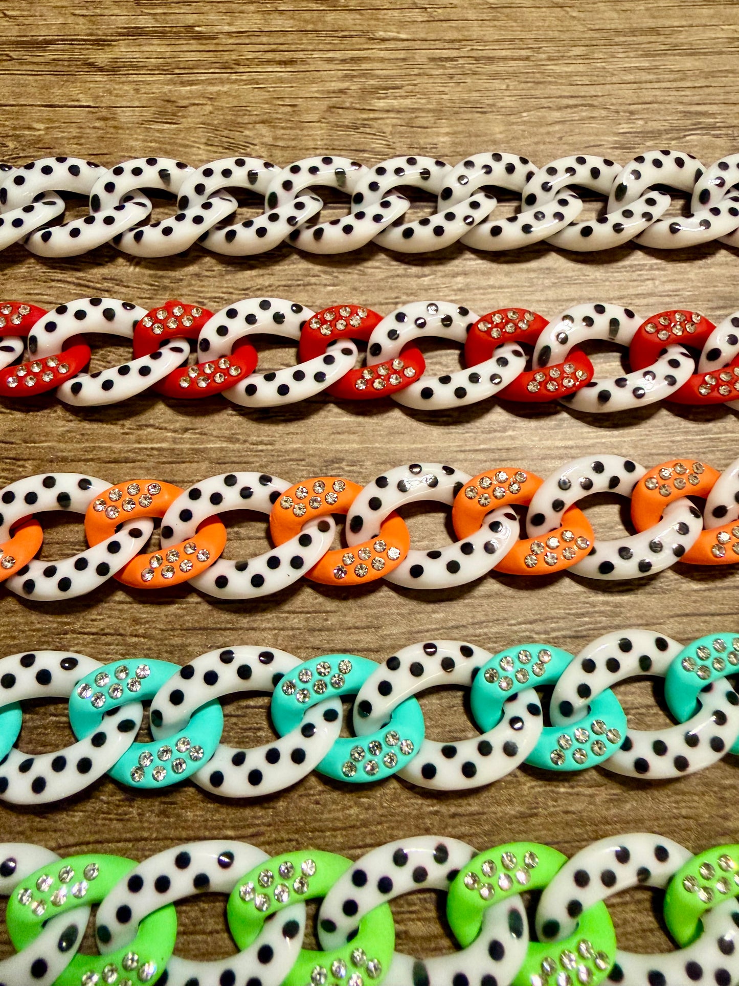 Polka Dot and Rhinestone Chains