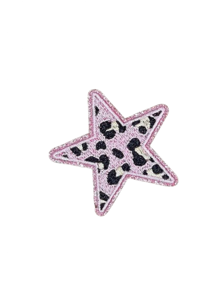 Glitter Leopard Star Patch 14s