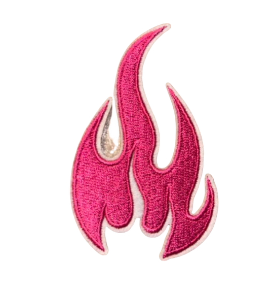 Pink Flame  Patch FIRE Patch Iron on Patch Brand New Burn Hot Flames Pink Hot