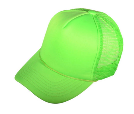 Neon Green Mid Profile Foam Trucker Hat